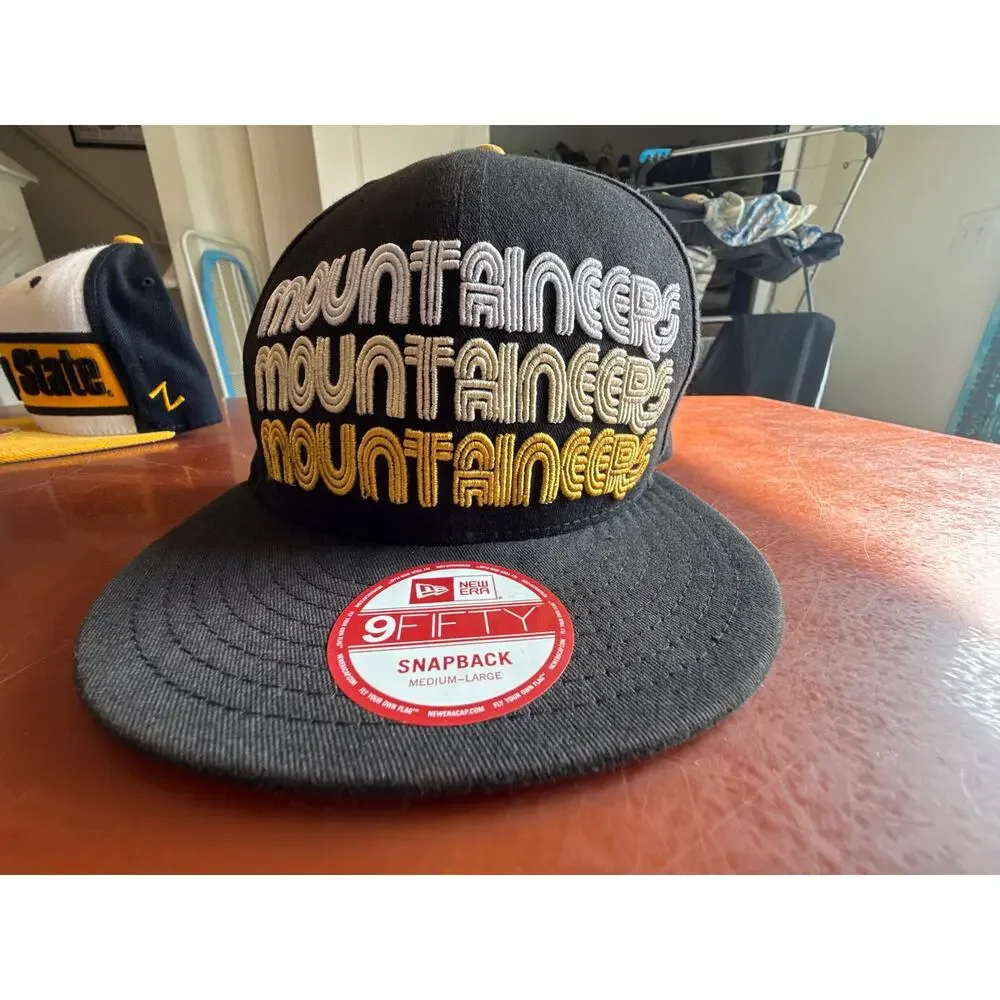 Y2K Flat Bill New Era App State Mountaineers Snapback Hat Appalachian State